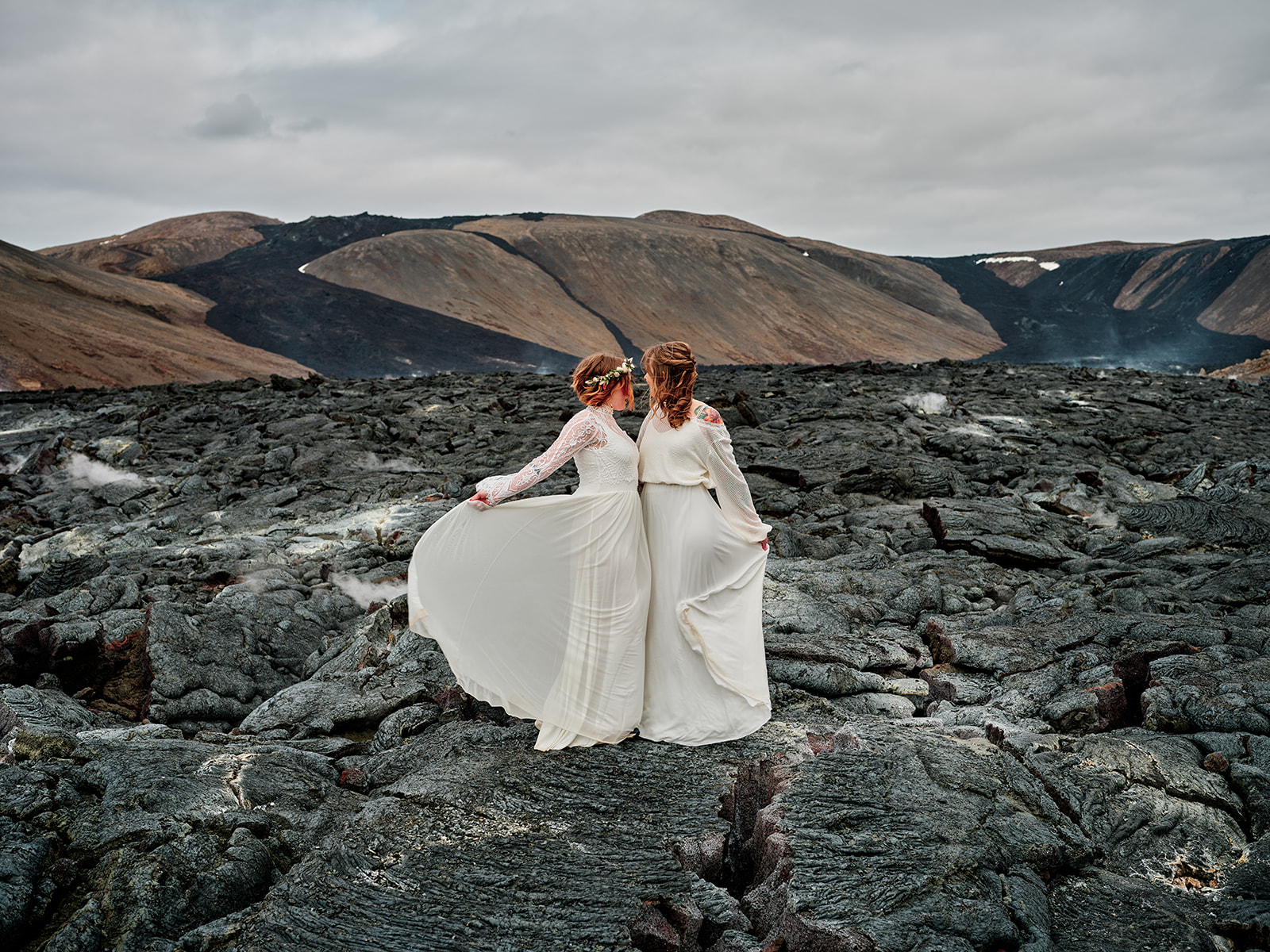 Glóþór & Sólveig — Two Brides on Reykjanes