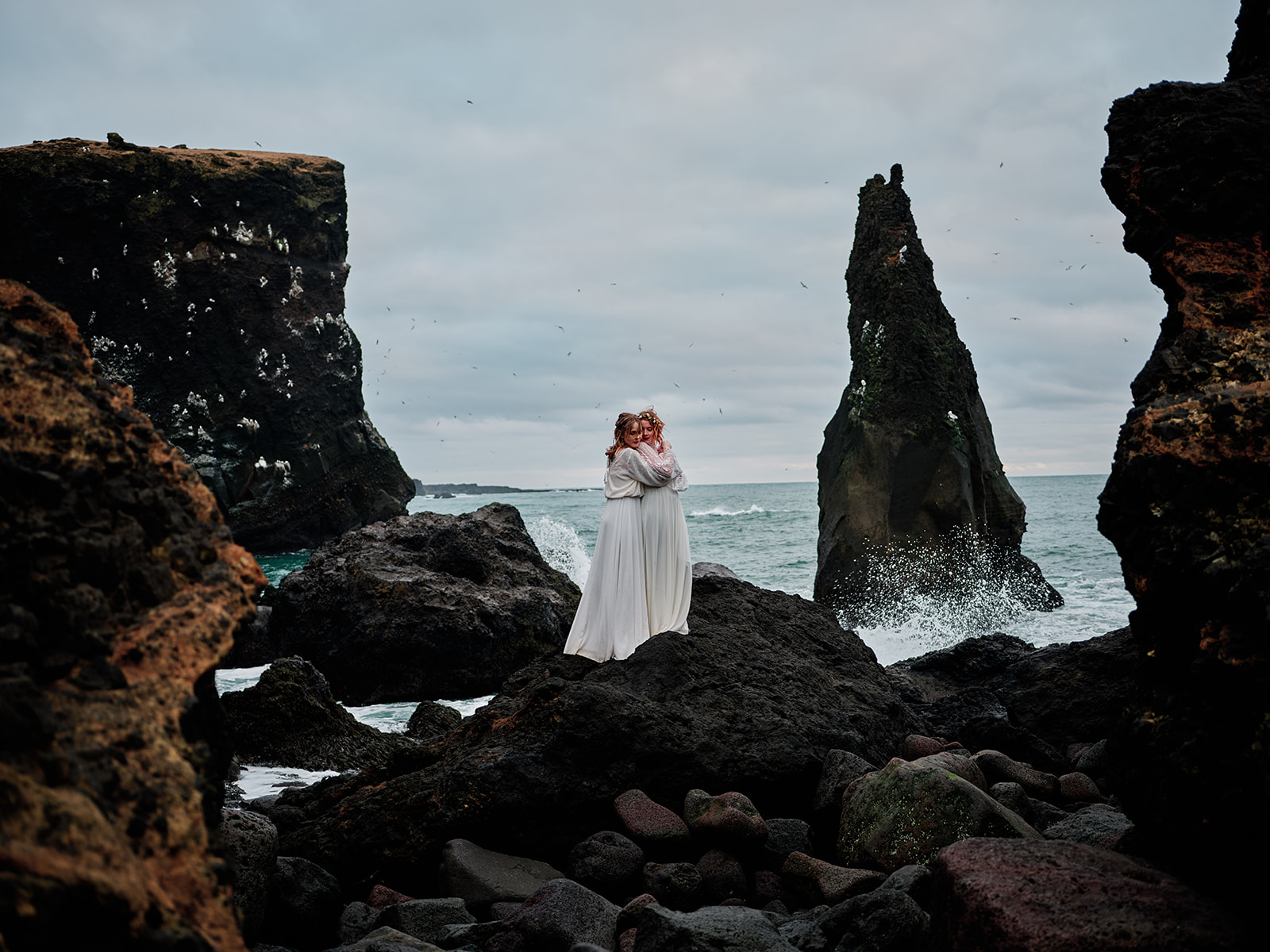 Two brides on the Reykjanes peninsula