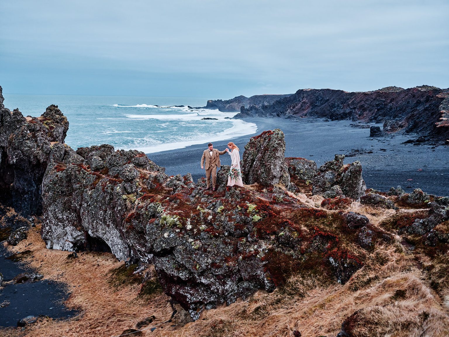 The lava coast at Búðir on Snæfellsnes, Iceland