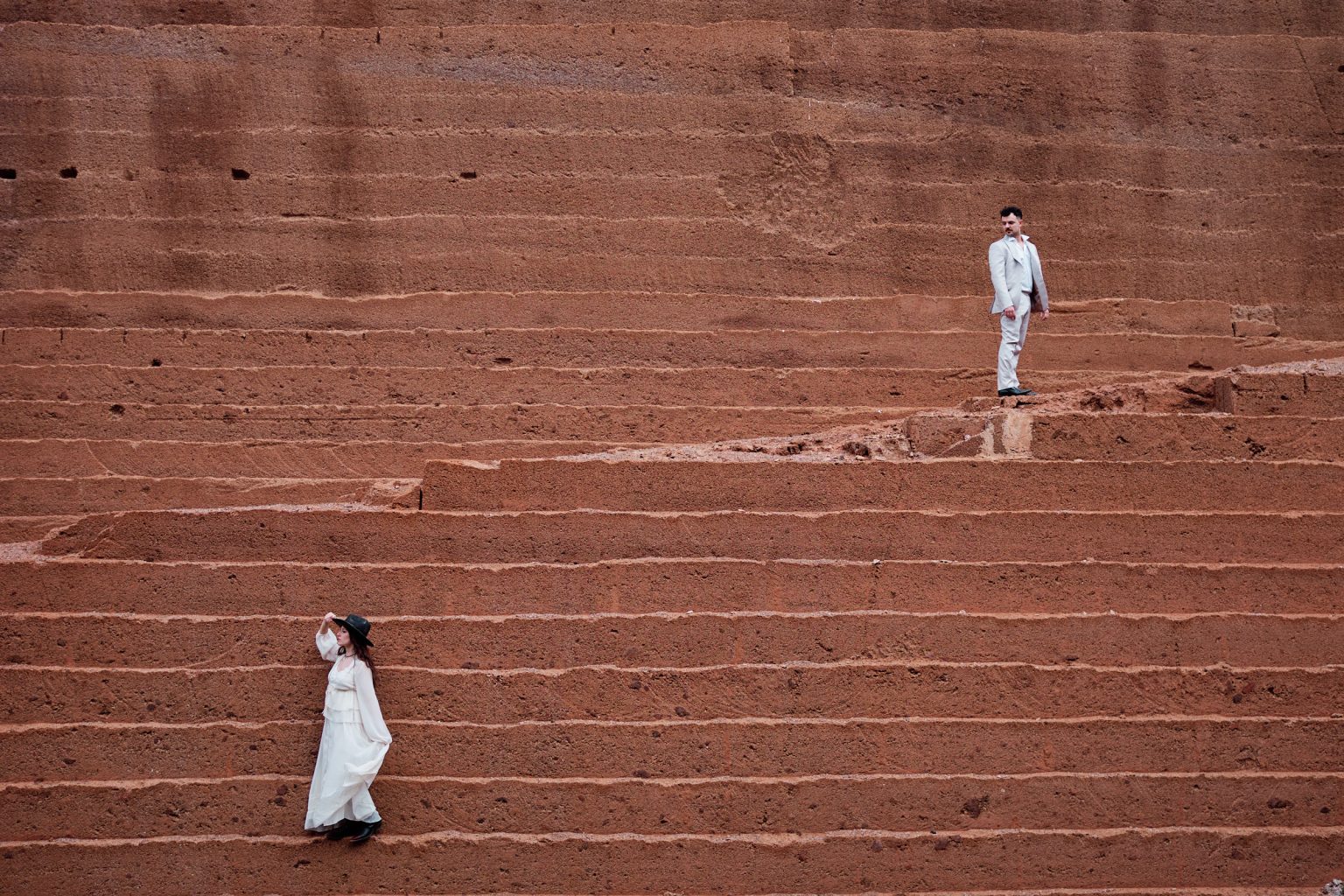 Red volcanic terraces, Lanzarote
