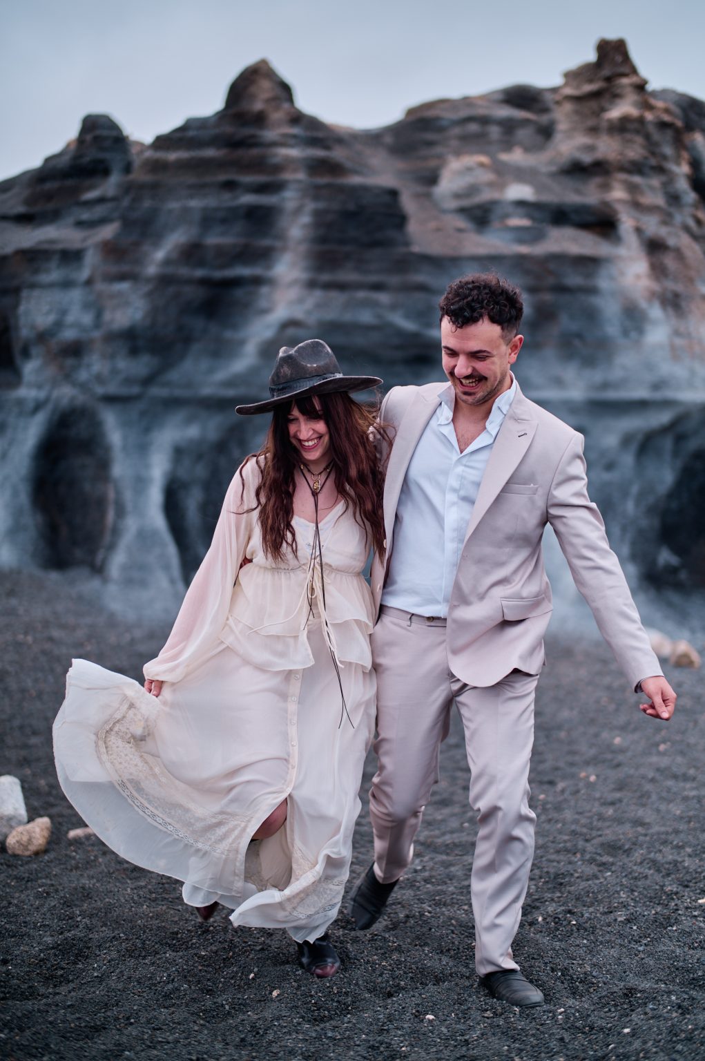 Couple in soft light, Lanzarote engagement photographer