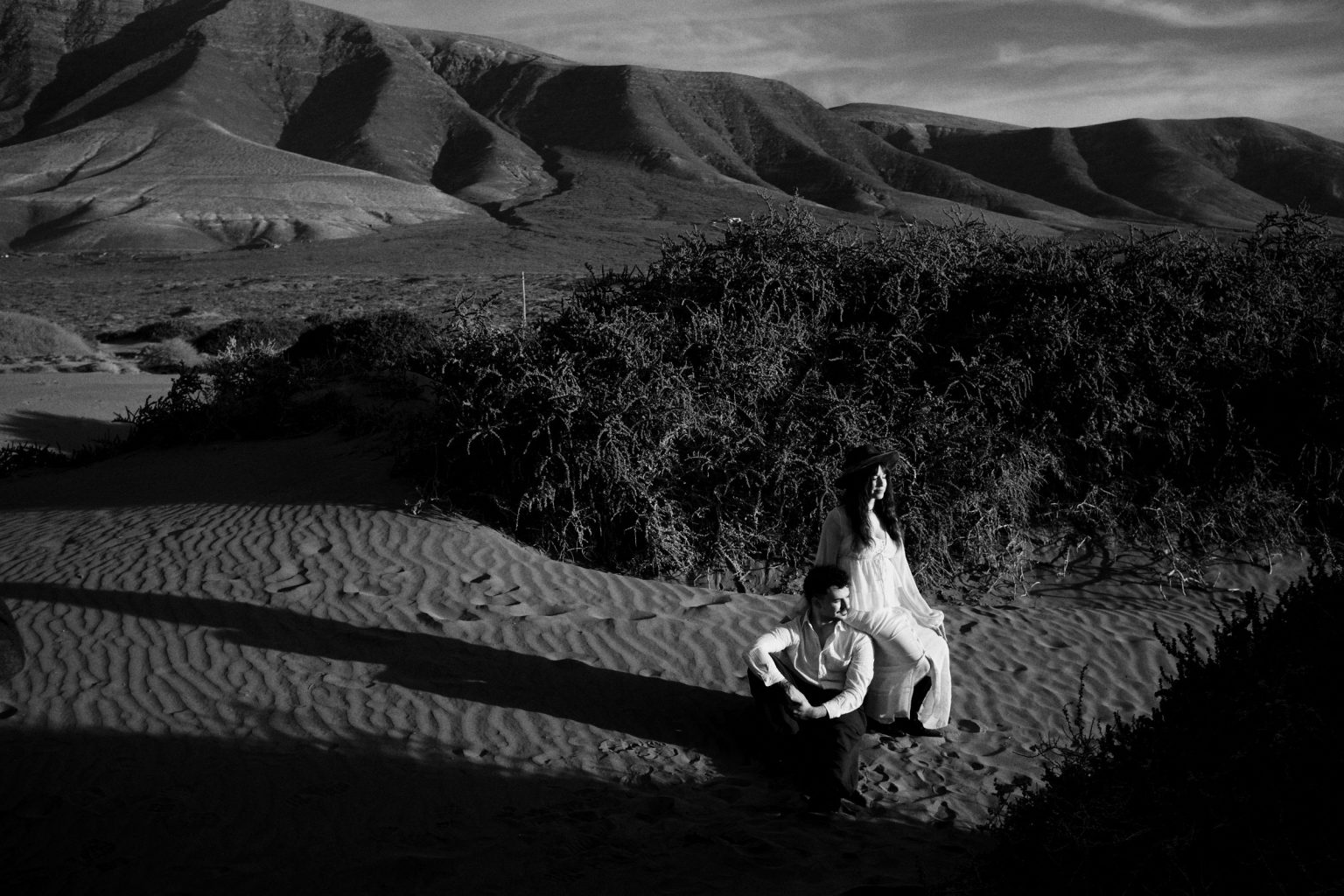 A small figure in the vast dunes, Lanzarote