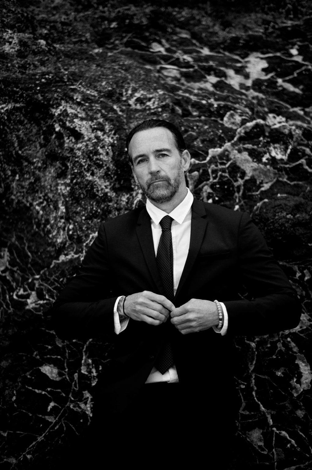 Groom portrait in black and white, Lanzarote