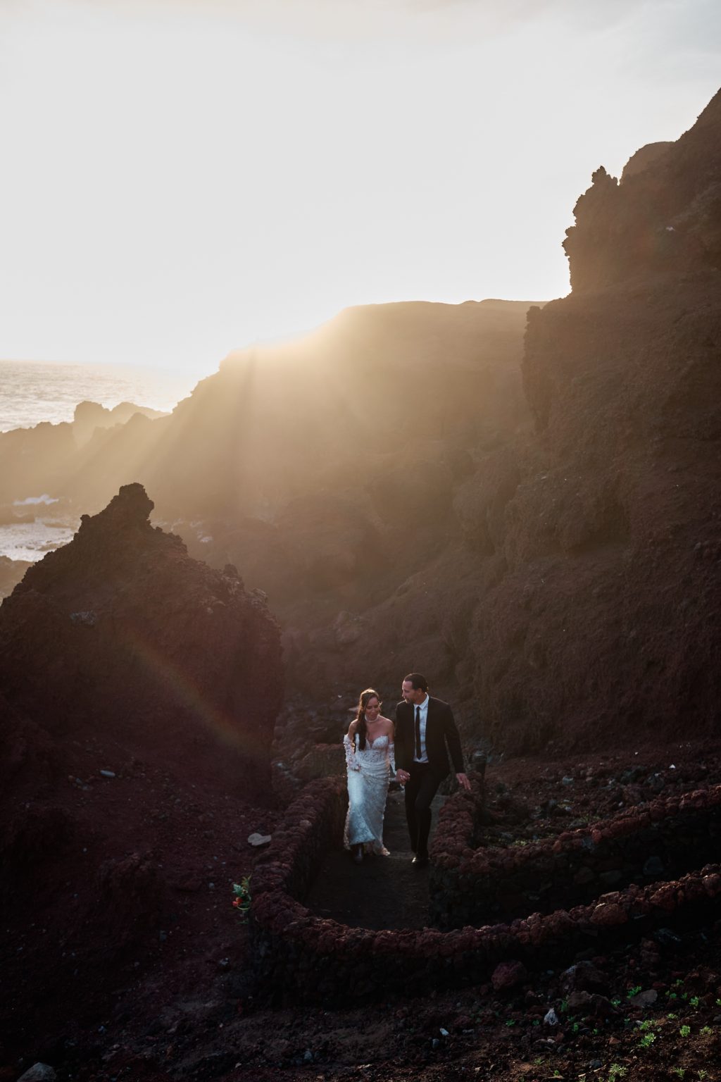 Sunset over the lava fields, Lanzarote