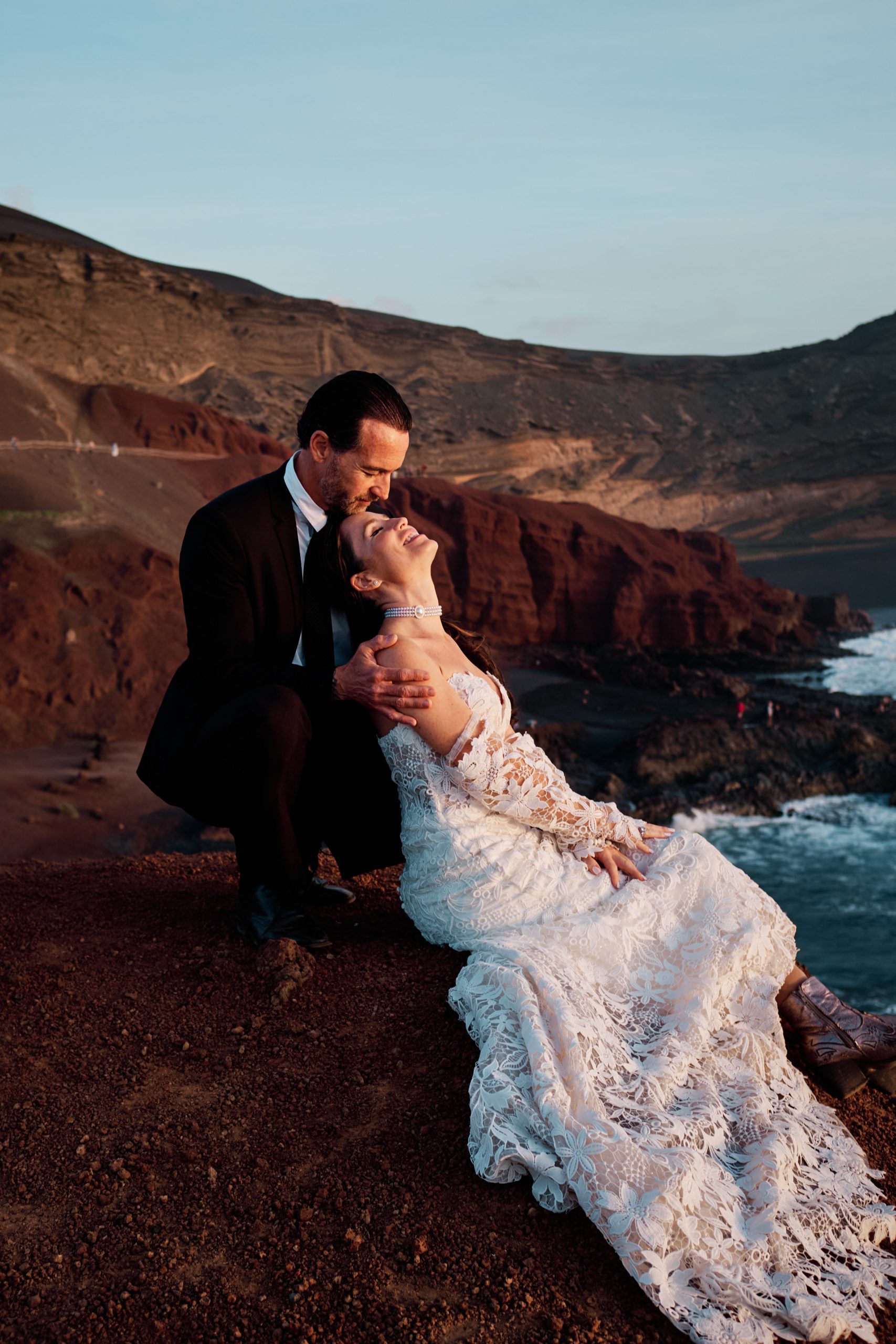 Juan and Laura in the last light, Lanzarote