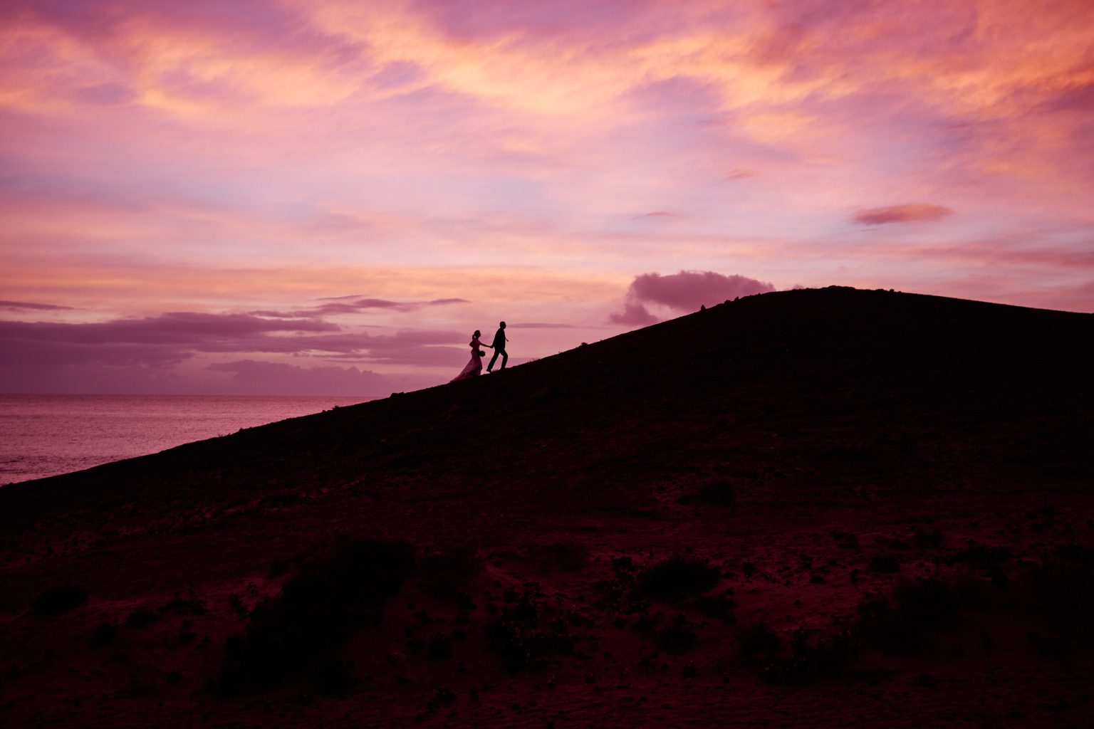 Volcanic cone at sunrise, Lanzarote