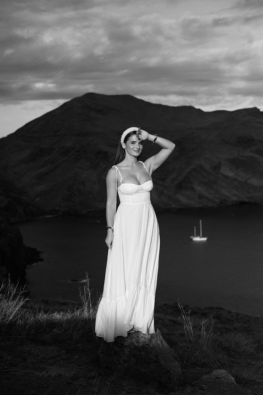 Bridal portrait on the Ponta de São Lourenço peninsula, Madeira
