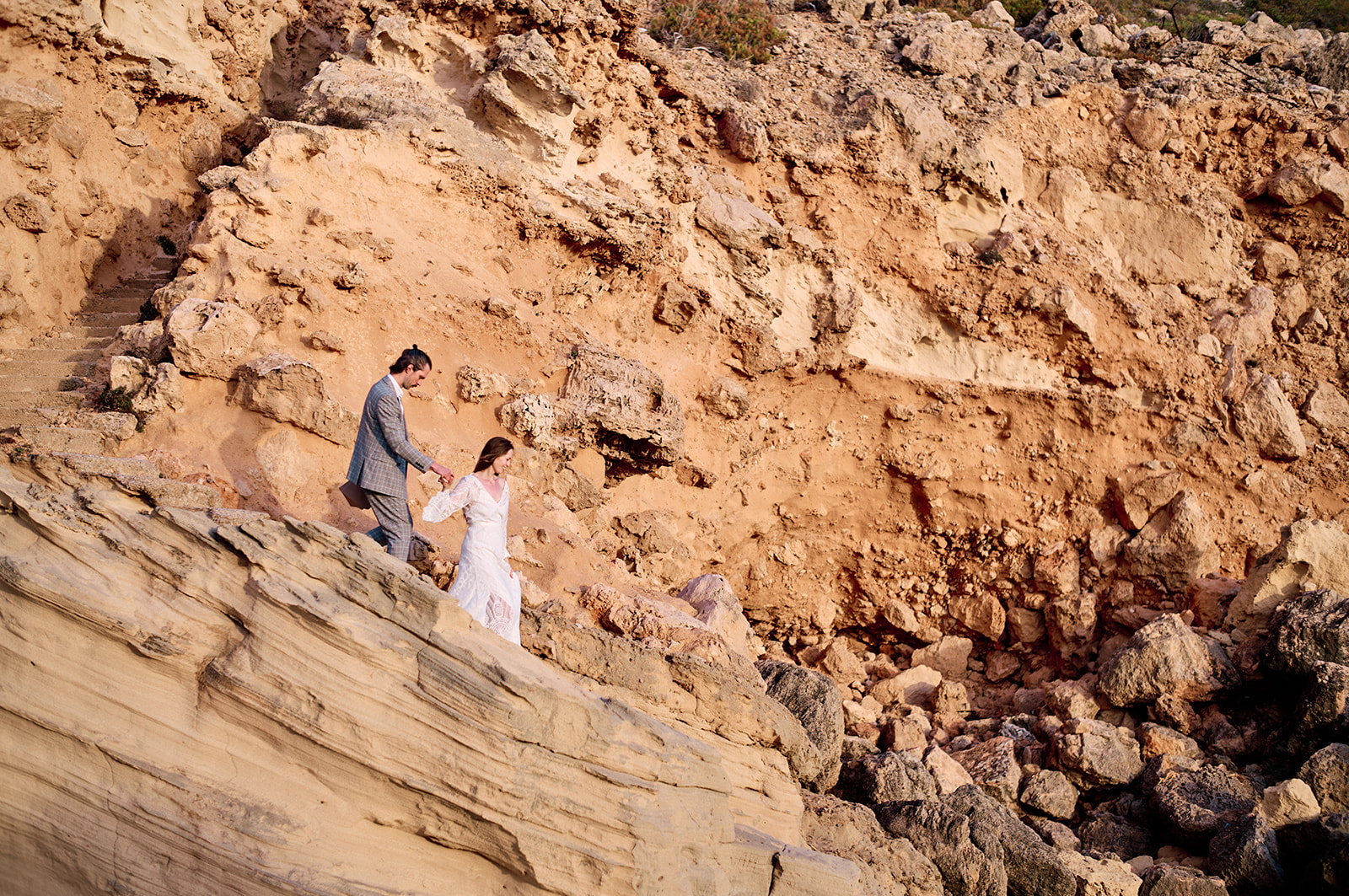 Sunset elopement at Cala del Toro, Mallorca