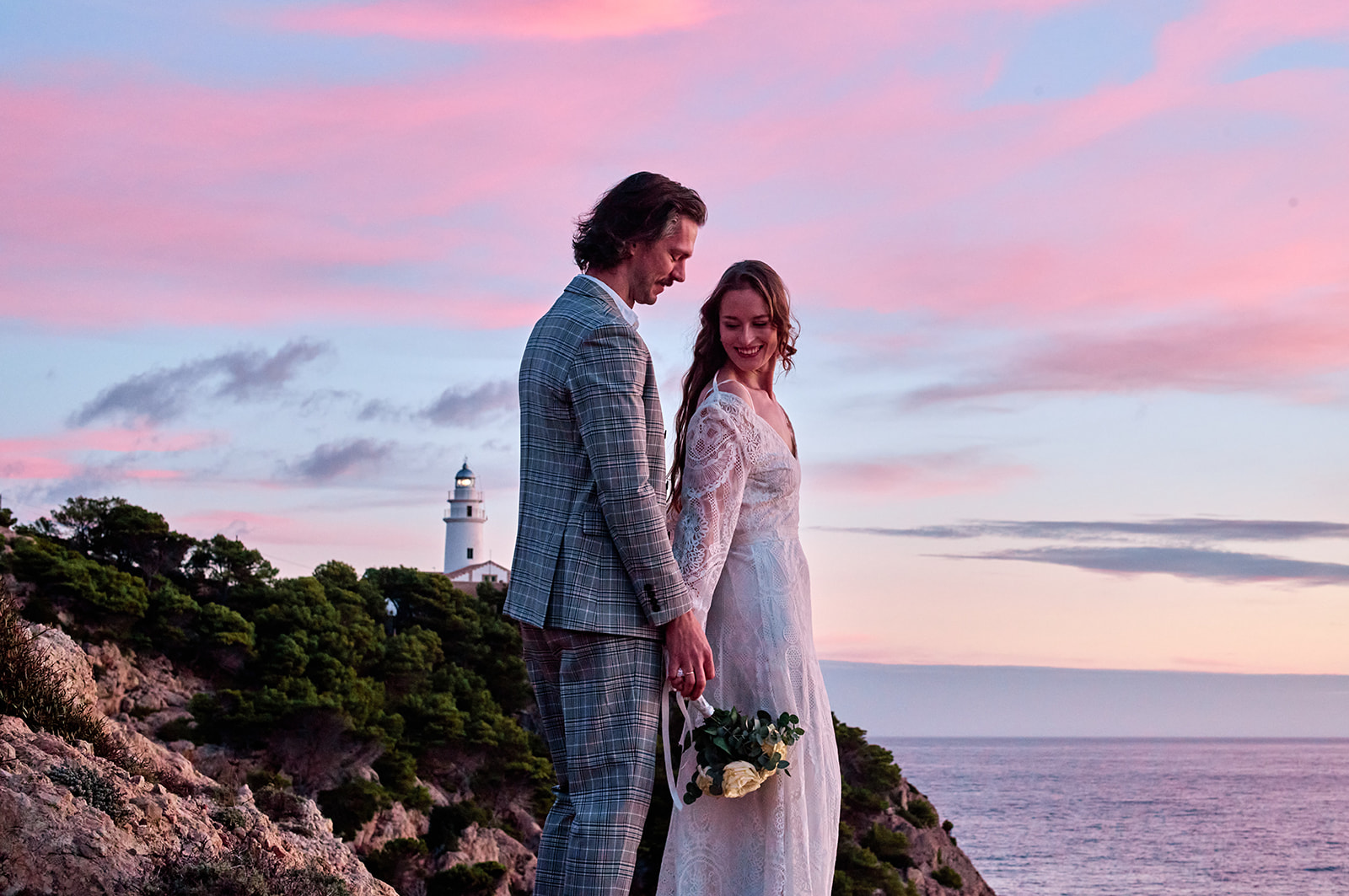 Morning light on a Mallorca elopement at Capdepera