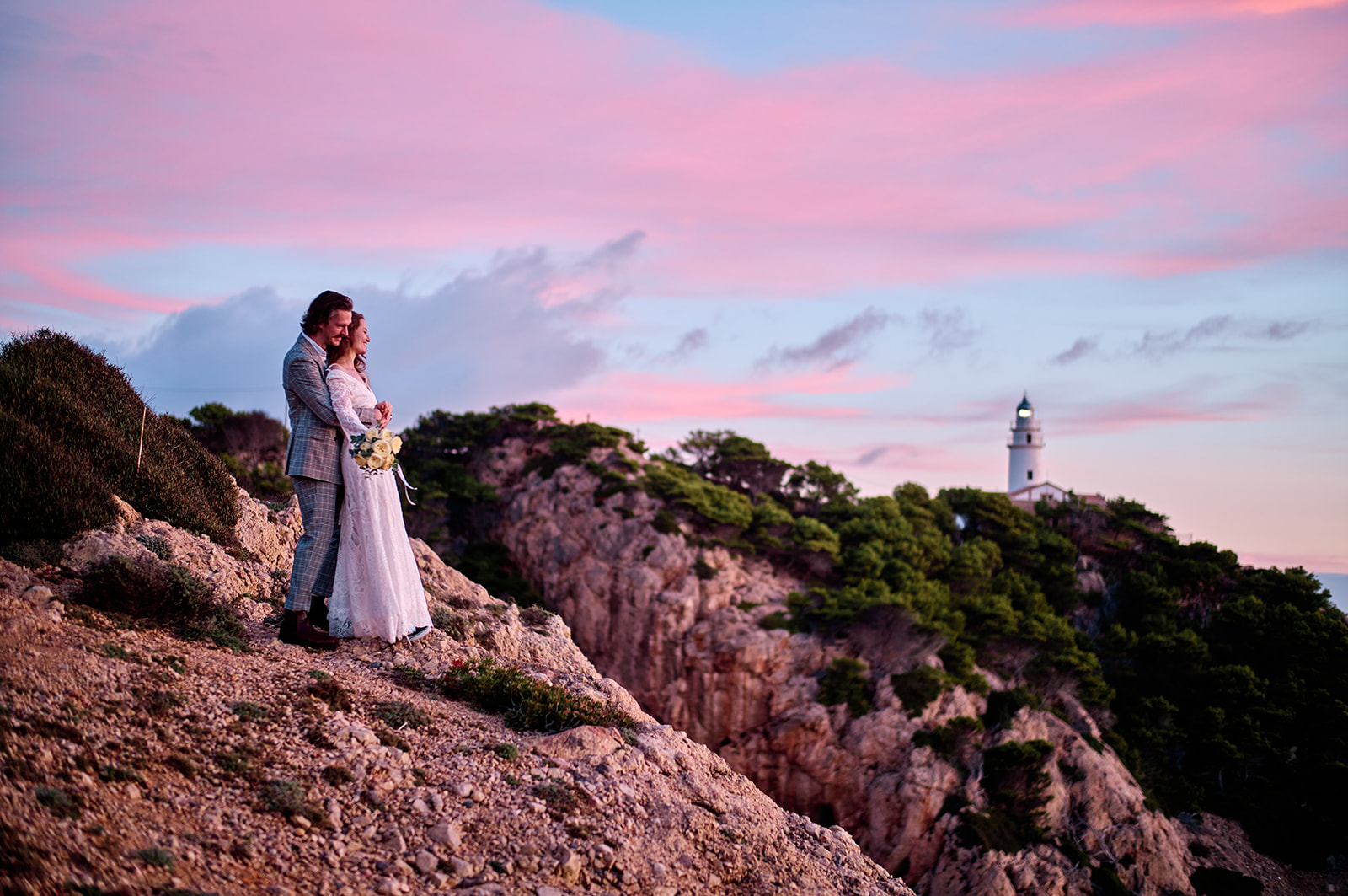 Morning light on a Mallorca elopement at Capdepera