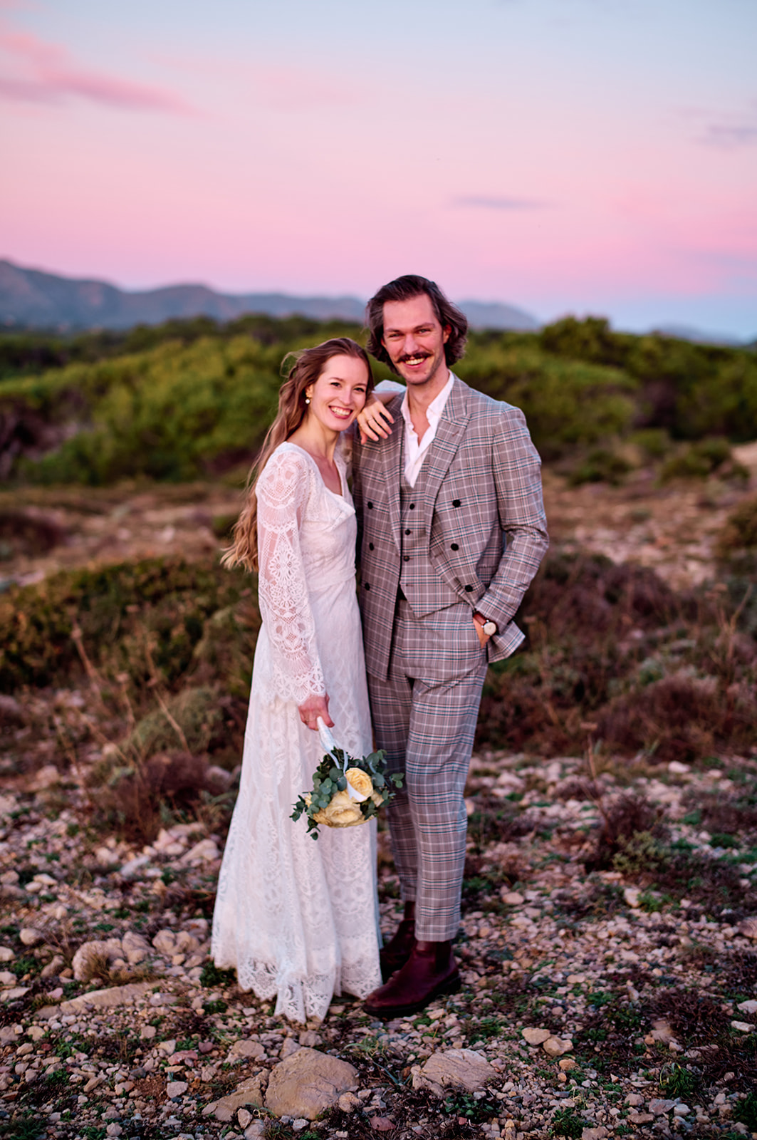 Mallorca elopement photographer at Capdepera Lighthouse