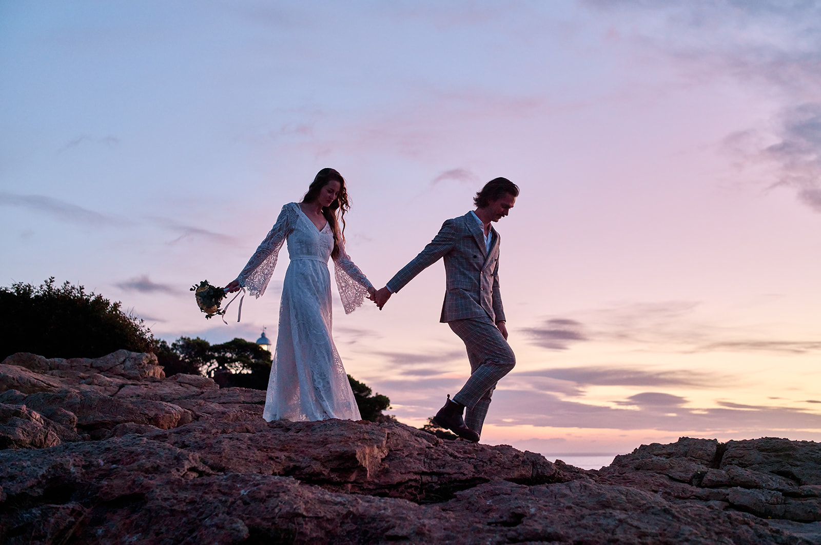Mallorca elopement photographer at Capdepera Lighthouse