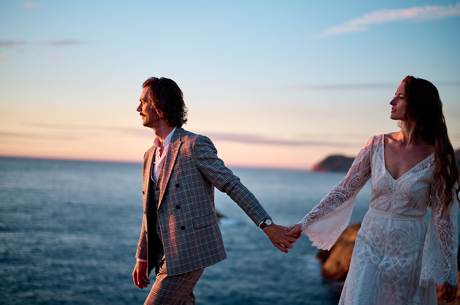 Sunrise elopement at Capdepera Lighthouse, Mallorca