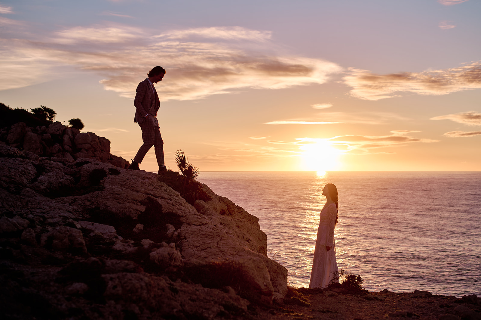Sunrise elopement at Capdepera Lighthouse, Mallorca