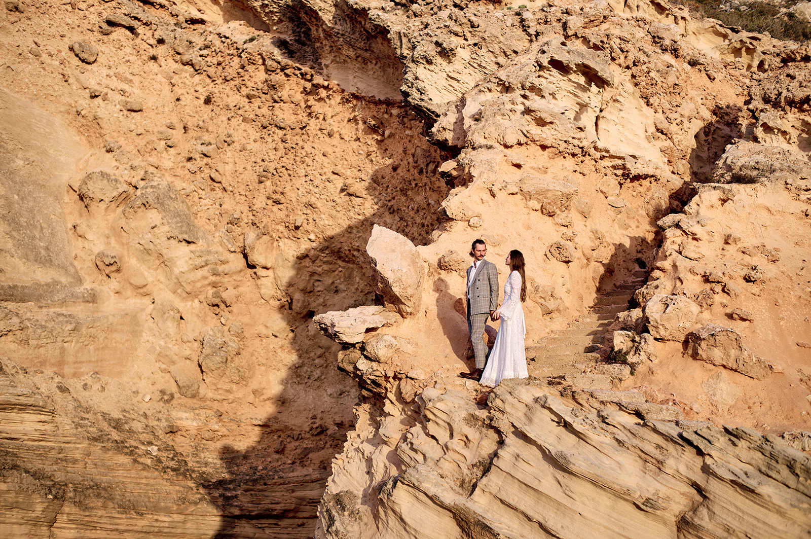 Golden hour on the cliffs of Cala del Toro, Mallorca