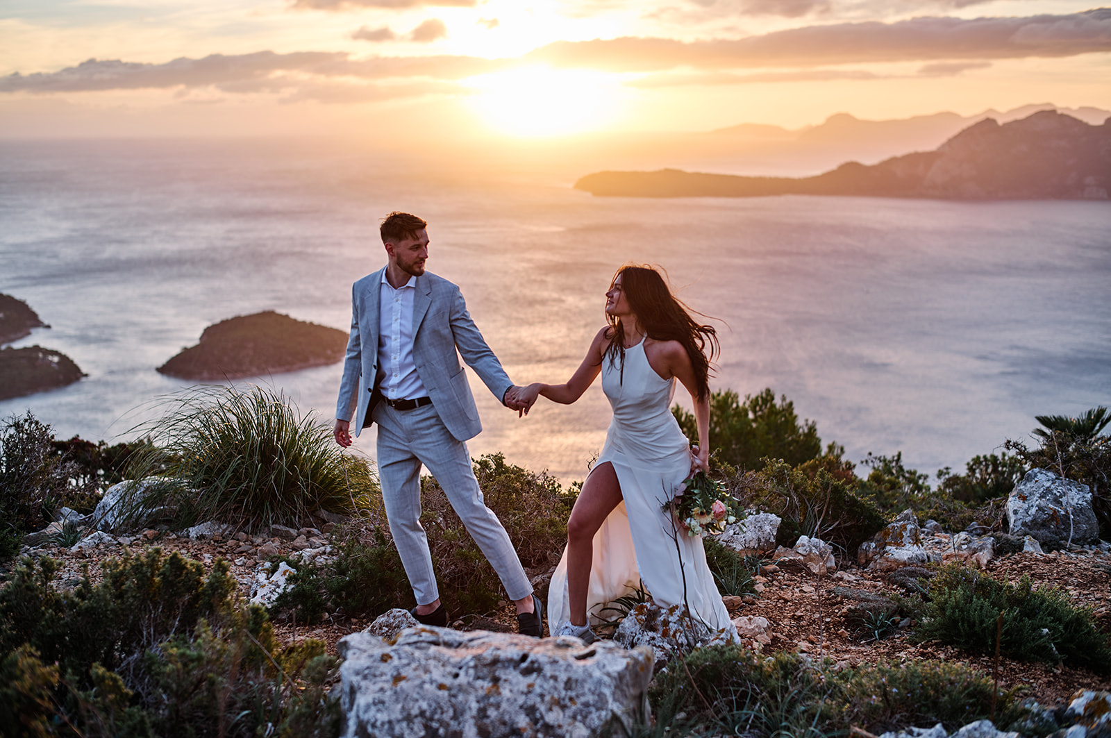 Golden evening light over the Bay of Alcudia