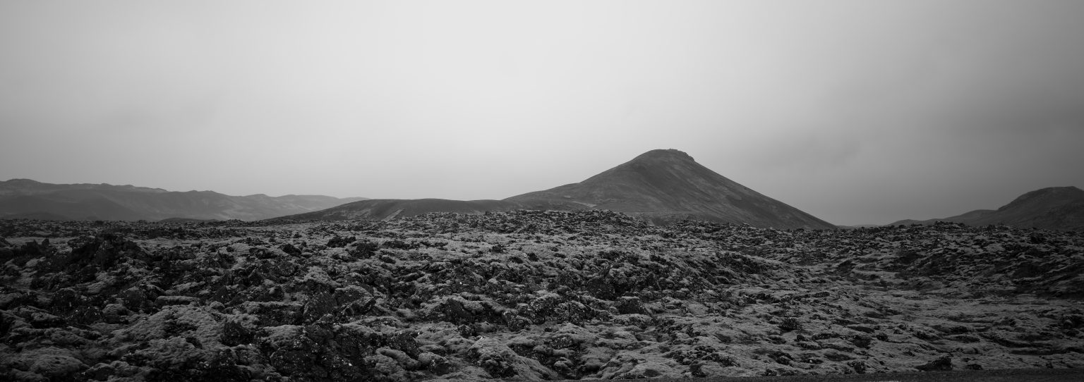 A volcanic crater on the Reykjanes plain, Iceland
