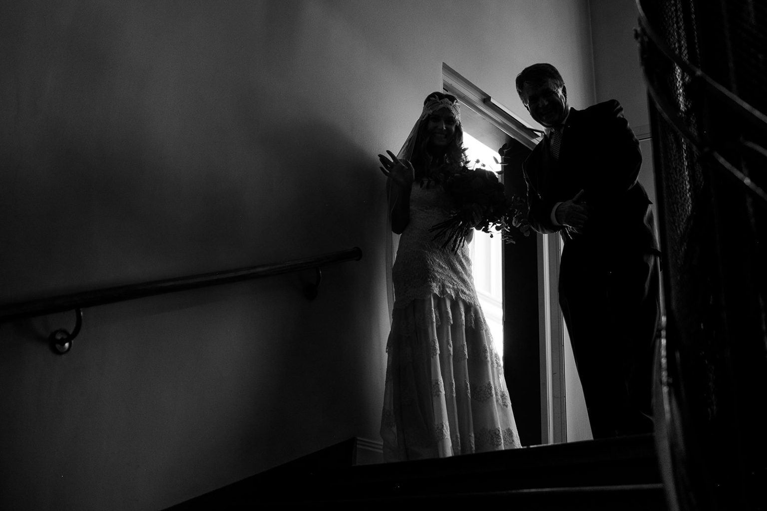 The bride during the ceremony at the Lydmar Hotel