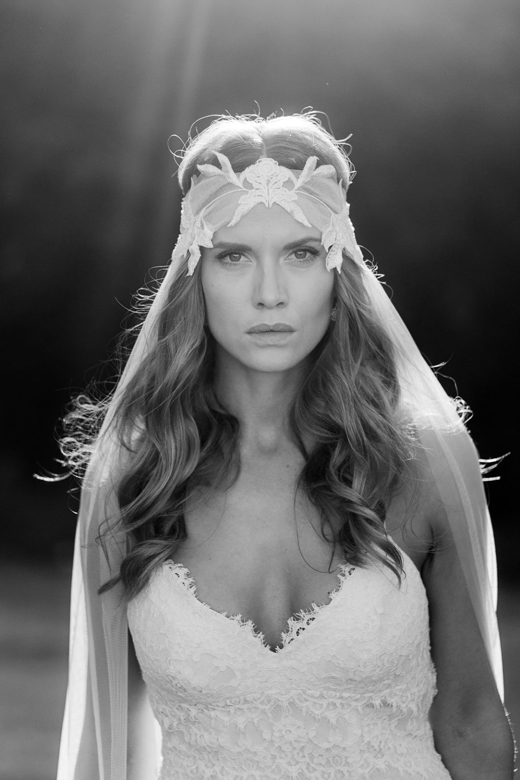 The bride in the golden evening light in Stockholm