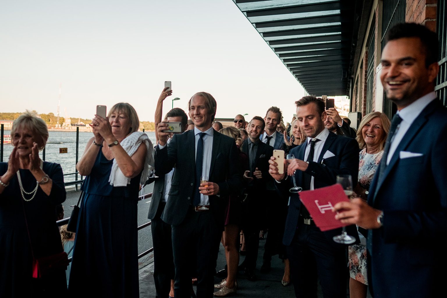 Guests welcoming the couple to Fotografiska