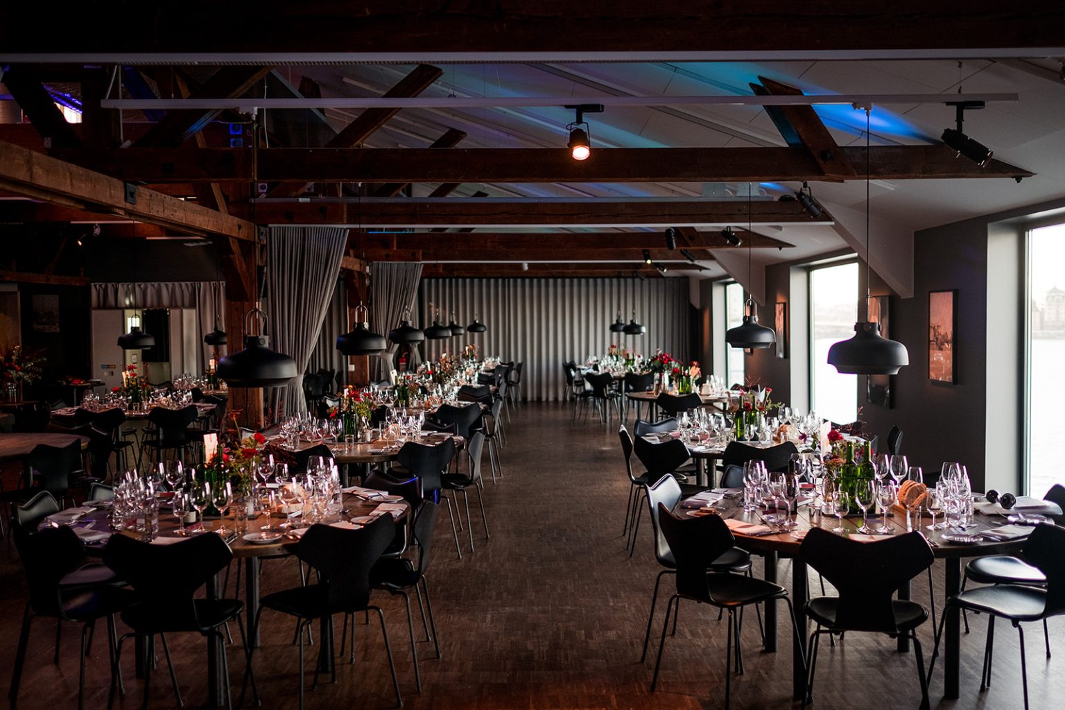 The wedding dinner room at Fotografiska, Stockholm