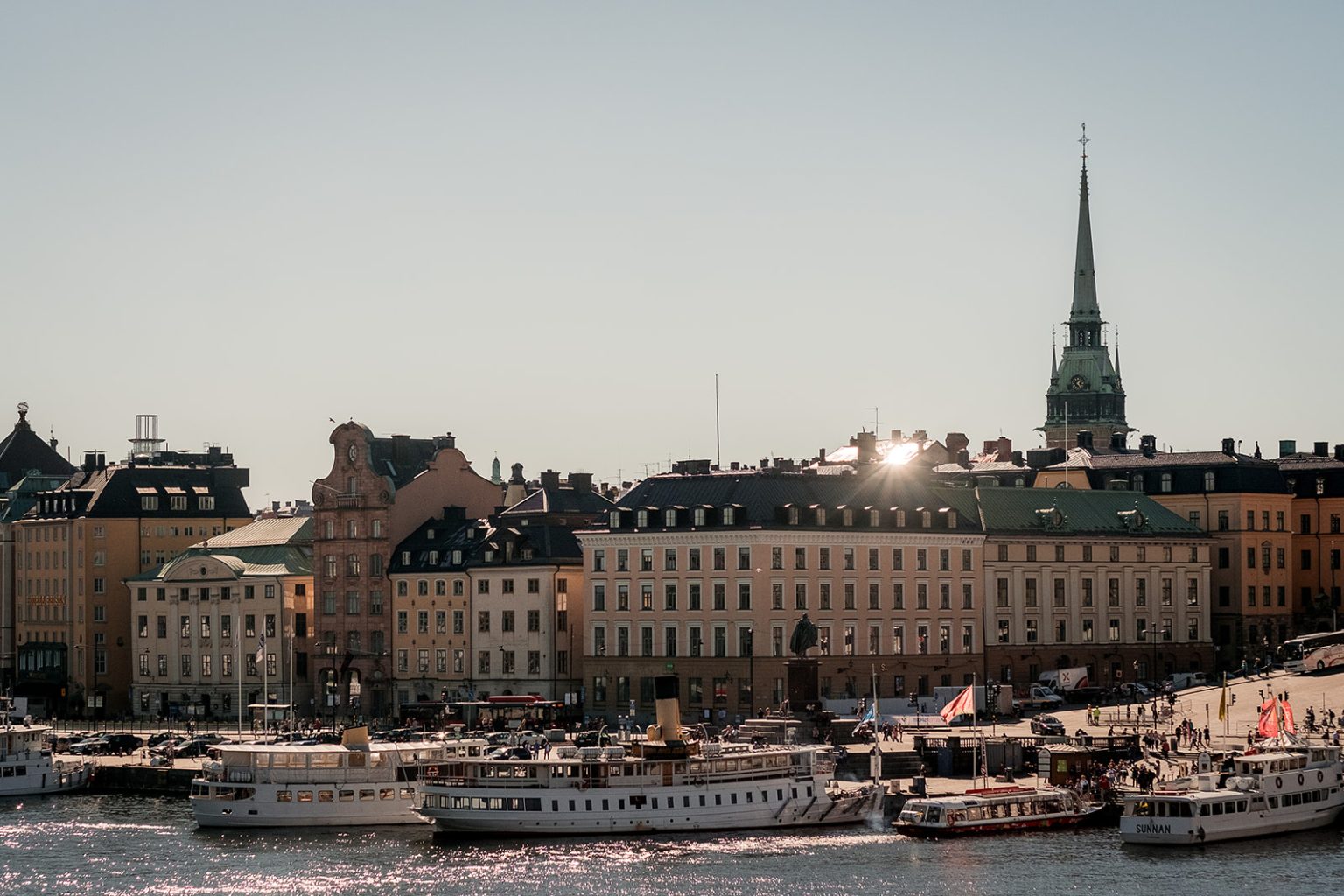The Stockholm skyline from a Lydmar Hotel window