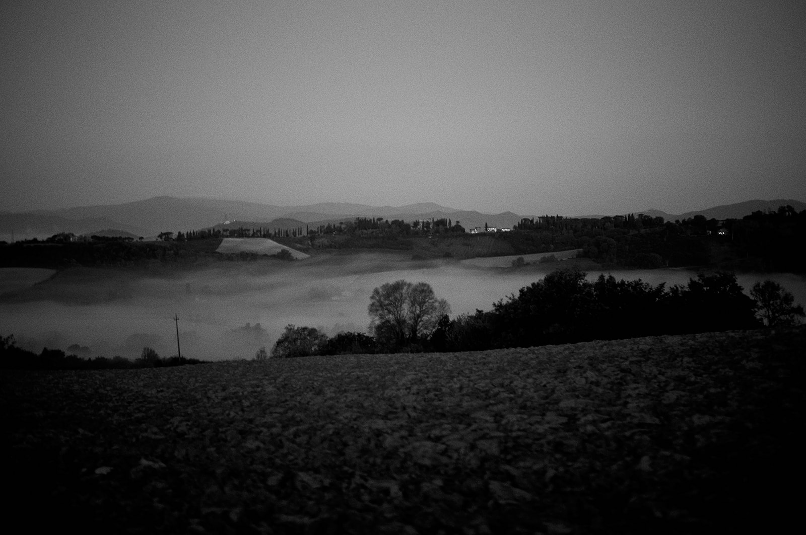 Monica and Marco in Montone, Umbria, in black and white