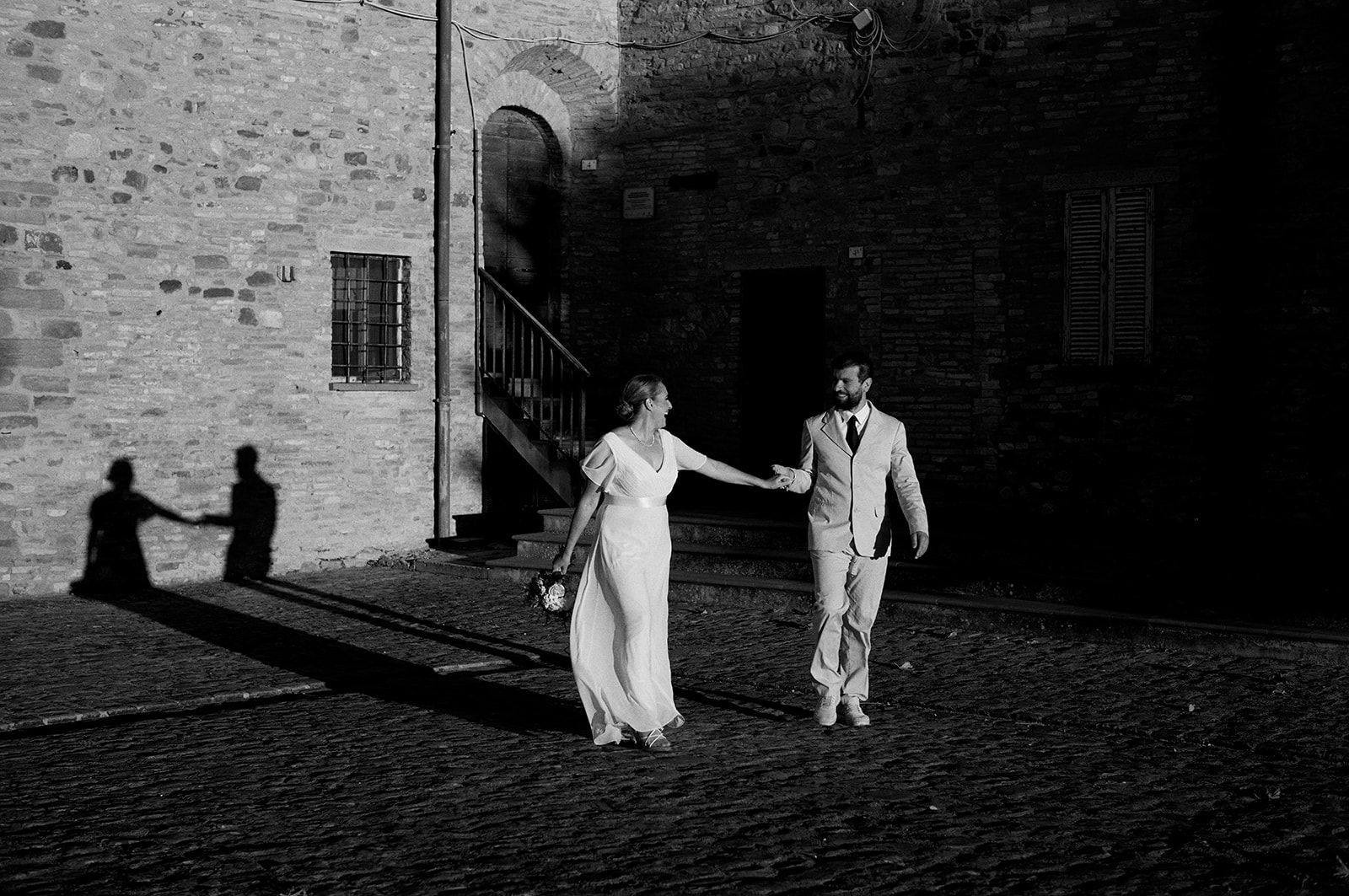 Monica and Marco in the olive groves of Umbria