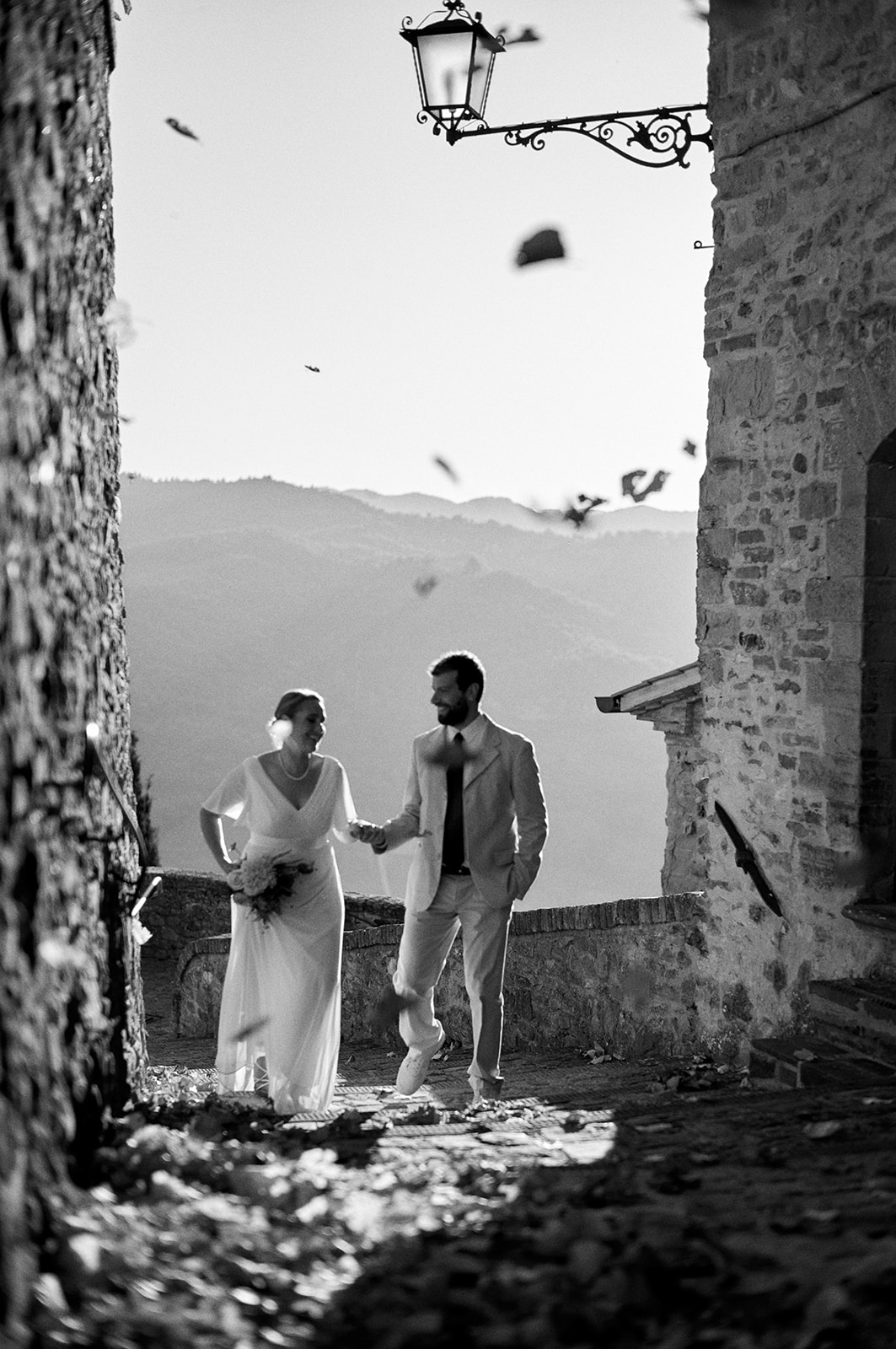 Morning mist in the valleys below Montone