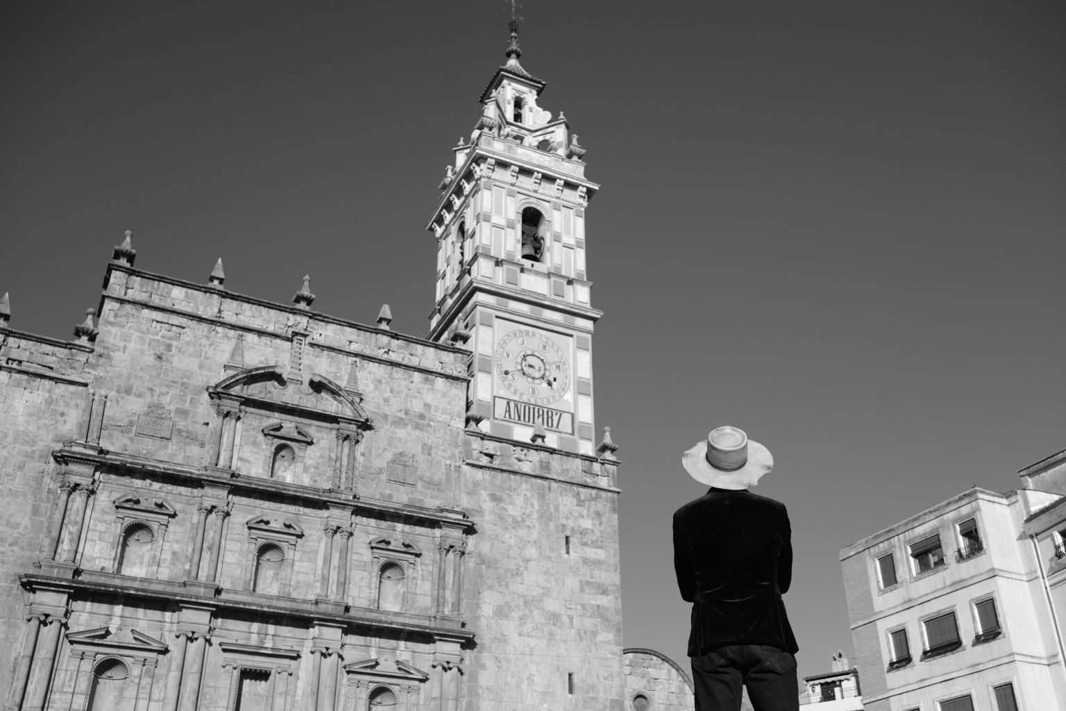The church in Chelva in black and white, Valencia, by Cole Roberts