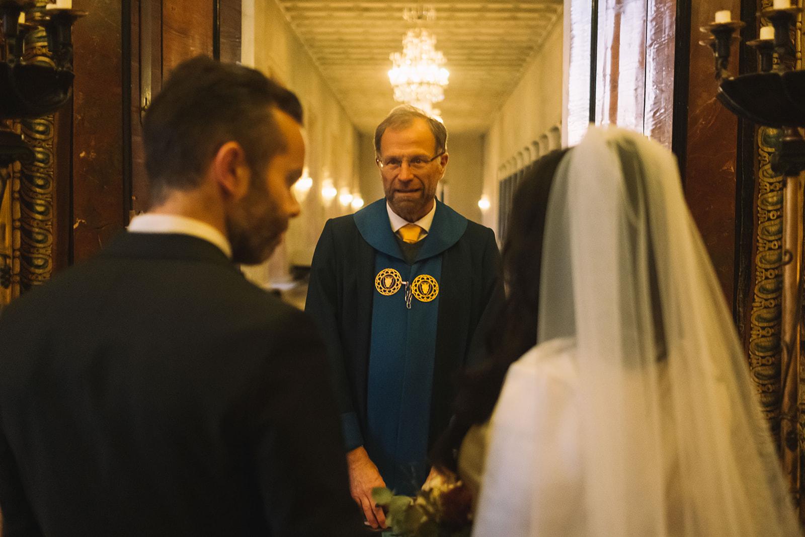 The civil ceremony at Stockholm City Hall