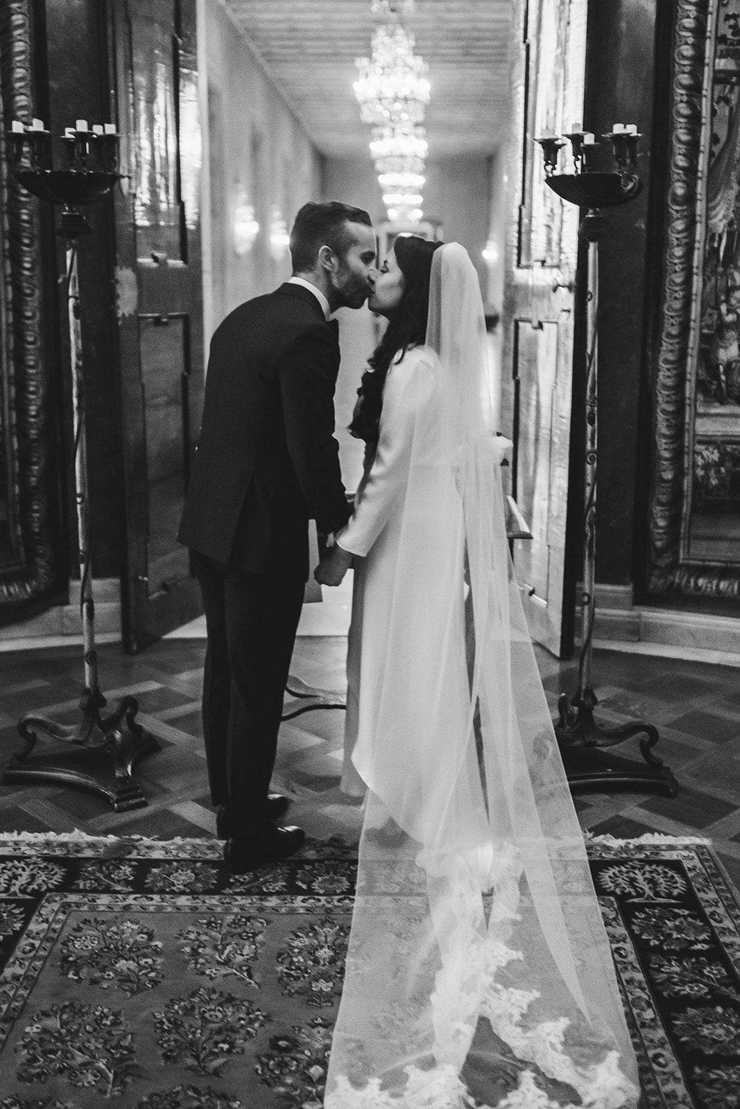 Walking out through Stadshuset after the ceremony