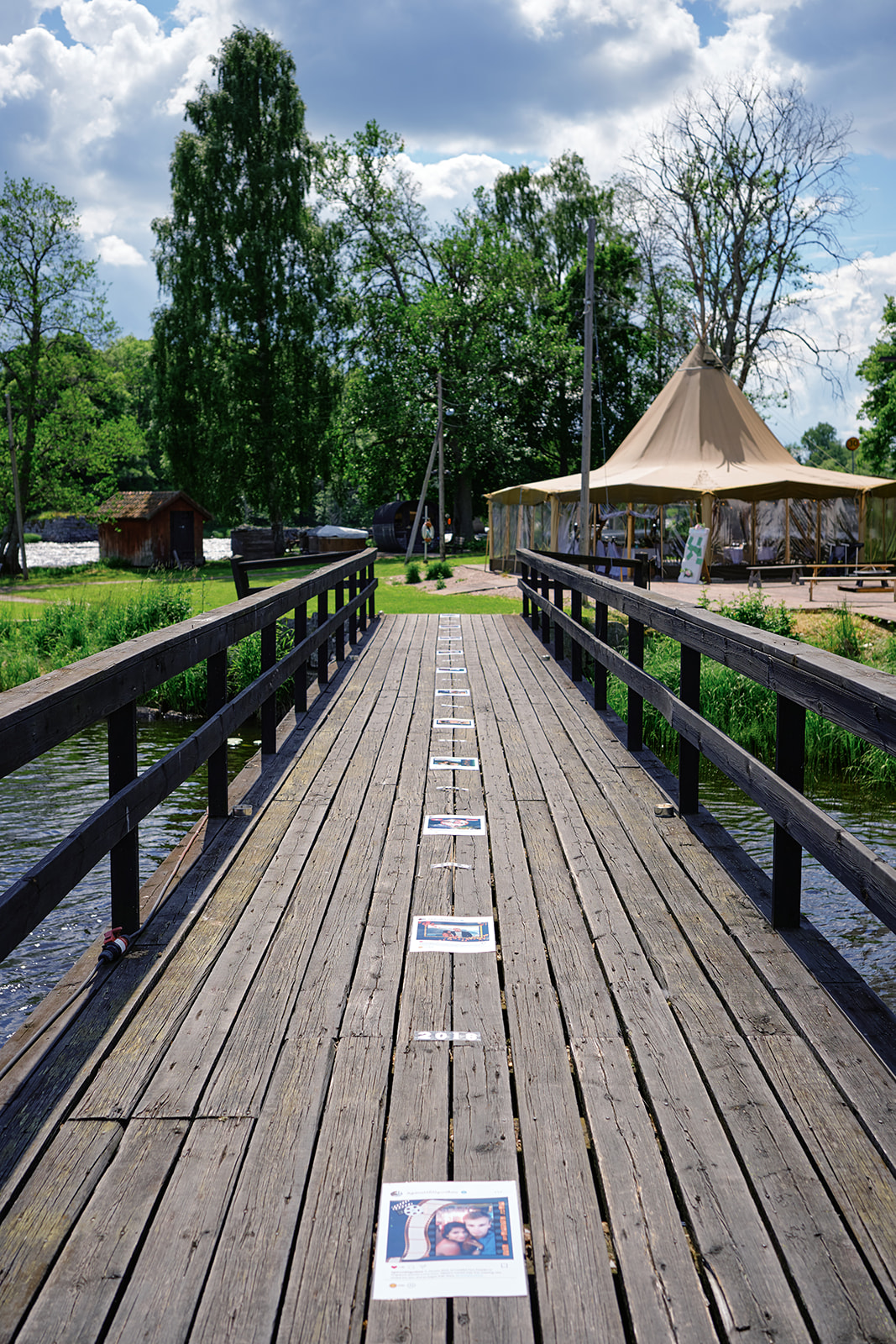 The covered wooden bridge at Gysinge Herrg&aring;rd