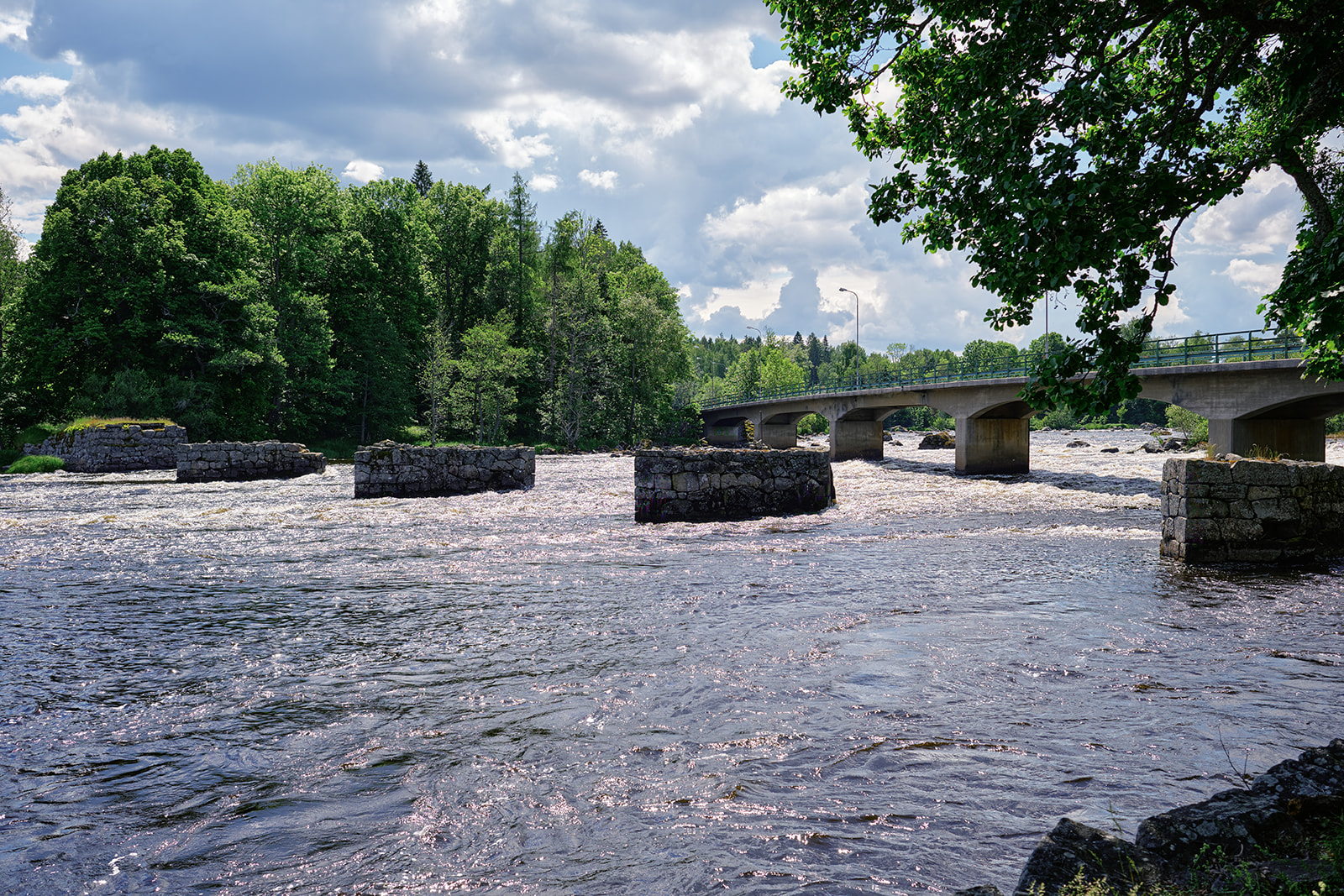The rapids of the Dal&auml;lven at Gysinge bruk