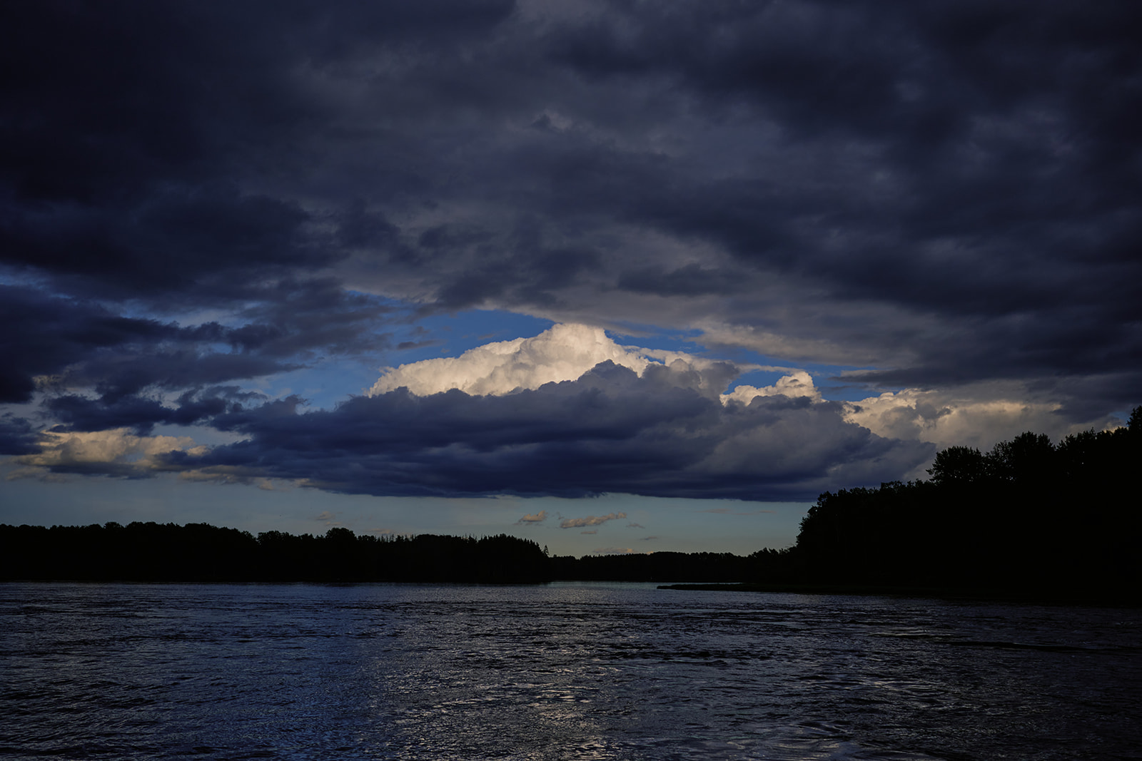 Storm light over the river at Gysinge